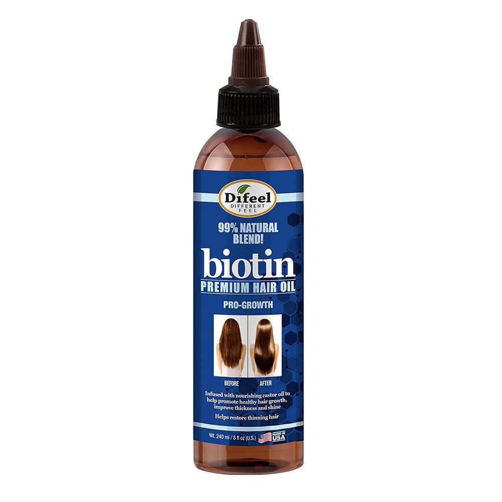 Difeel Natural Biotin Pro Growth Premium Hair Oil, 8 Oz
