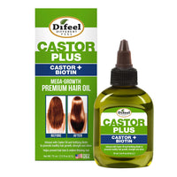 Difeel Castor Plus Biotin Mega Growth Premium Hair Oil, 2.5 Oz