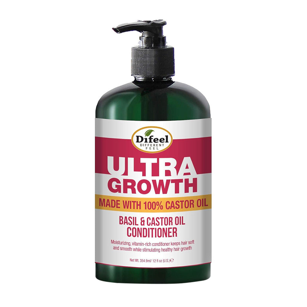 Difeel Ultra Growth Basil and Castor Oil Conditioner, 12 Oz
