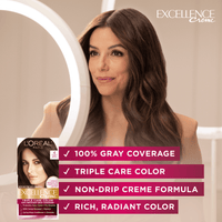 Loreal Excellence Triple Protection Hair Color Creme, 1 Natural/Black - Kit
