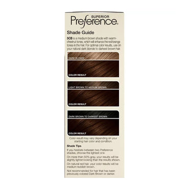 LOreal Paris Superior Preference Luminous Fade Defying Color, 5CB Medium Chestnut Brown, 1 Ea