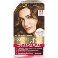 L'Oreal Paris Excellence Creme 5G Medium Golden Brown Hair Color, 1 Ea