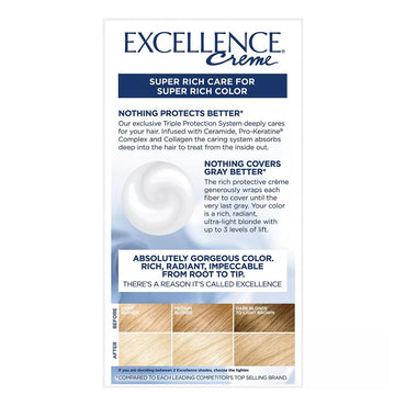 Loreal Excellence Triple Protection Hair Color Creme, 2 Extra Light Natural Blonde, 1 Ea