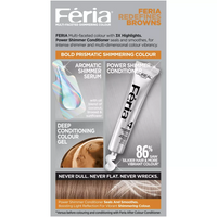 Loreal Feria Hi Lift Cool Brown Multi Faceted Shimmering Hair Color Gel, #B61 Downtown Brown, 1 Ea