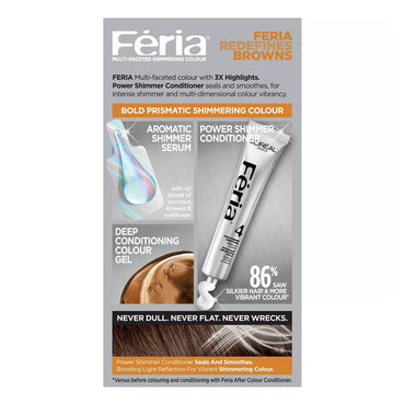 Loreal Feria Multi Faceted Shimmering Hair Color, 40 Espresso, Deeply Brown, 1 Ea