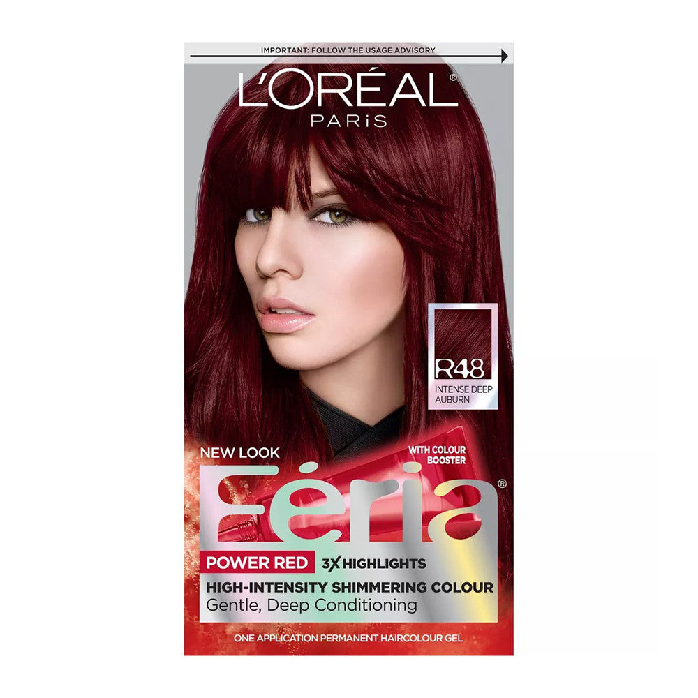 LOreal Paris Feria Permanent Hair Color R 48, Intense Deep Auburn, 6.3 Oz