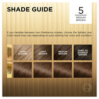 Loreal Superior Preference Hair Color, 5 Medium Brown, 1 Ea