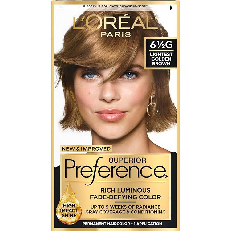 L'Oreal Paris Superior Preference Permanent Hair Color, 6.5G Lightest Golden Brown, 1 Ea