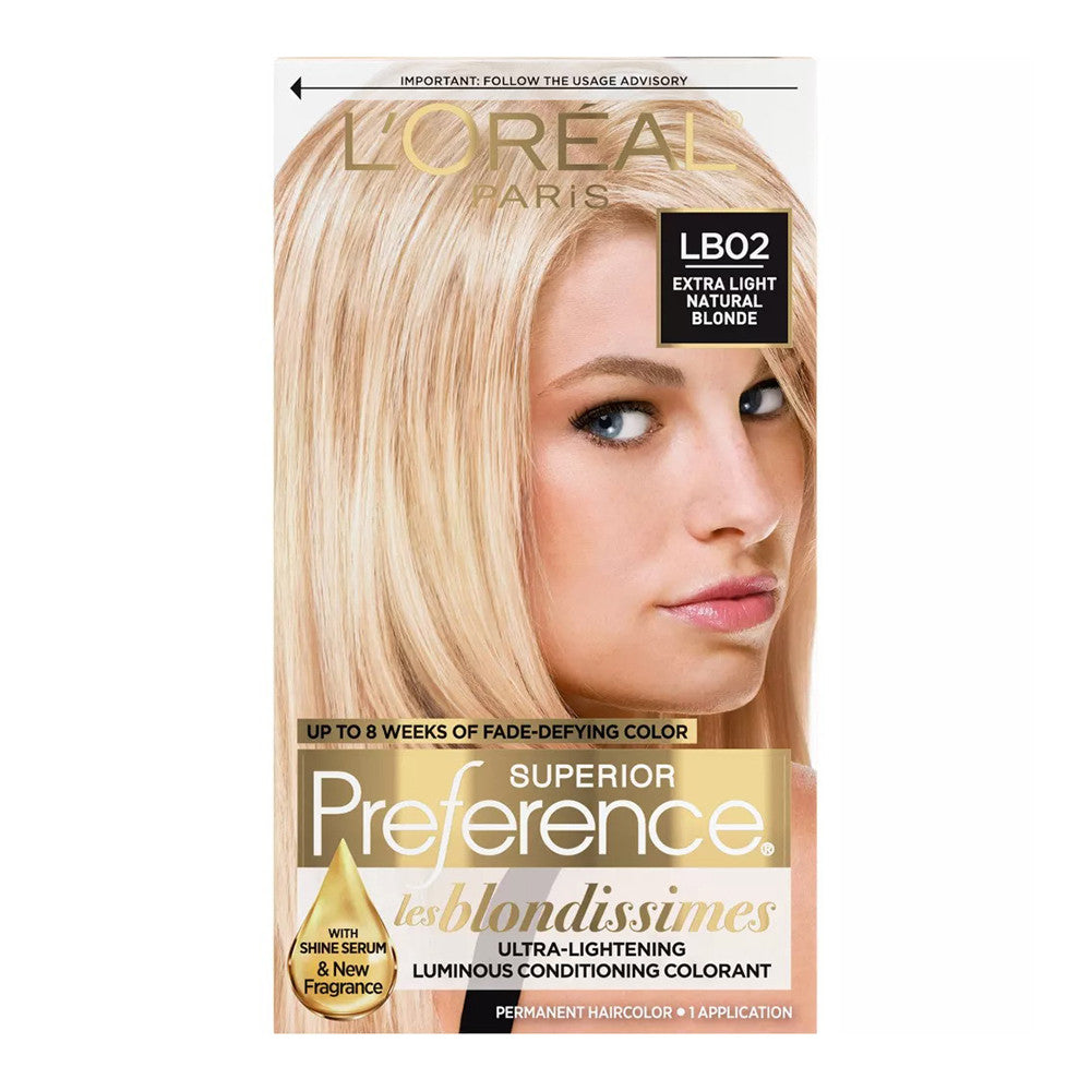 Loreal Superior Preference Les Blondissimes Hair Color, Lb02 Extra Light Natural Blonde, 1 Ea