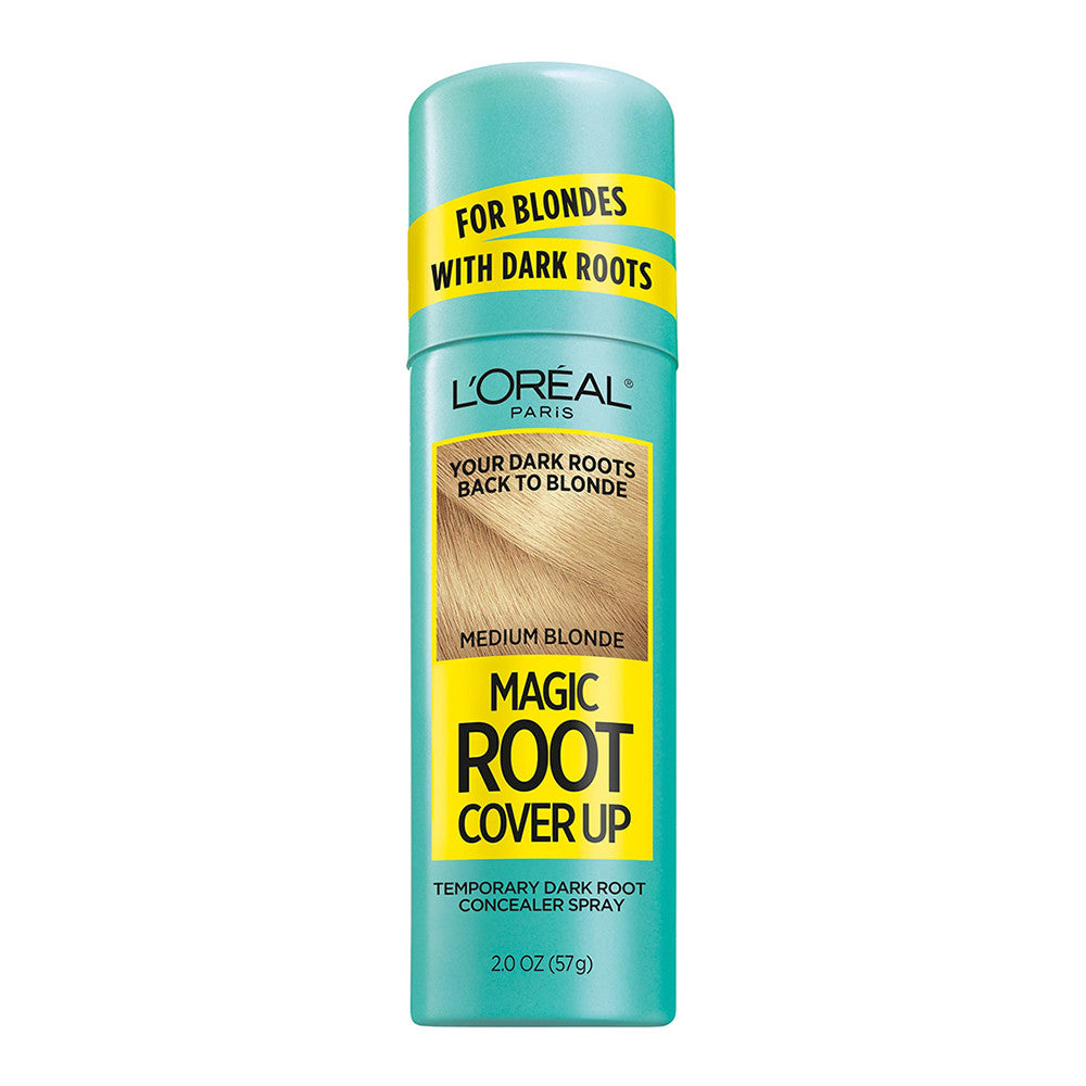 LOreal Paris Magic Root Cover Up Temporary Dark Root Concealer Spray, Medium Blonde, 2 Oz