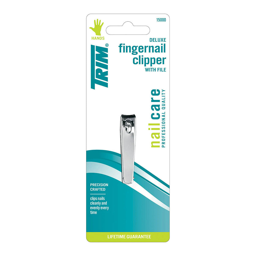 Trim Nail Care Deluxe Finger Nail Clipper with File, 1 Ea