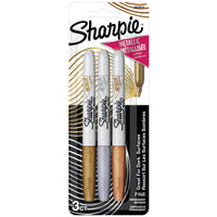 Sharpie Metallic Permanent Markers, 3 Ea