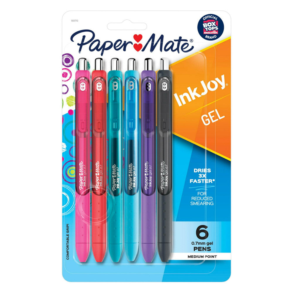 Paper Mate InkJoy Gel Pens Fashion Student 0.7 mm Medium Point - 6.0 ea
