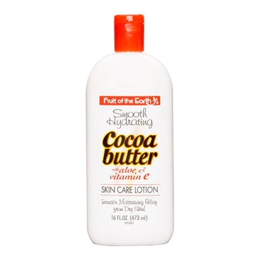 Fruit Of The Earth Smooth Hydrating Cocoa Butter With Aloe and Vitamin E Skin Care Lotion, 16 Oz