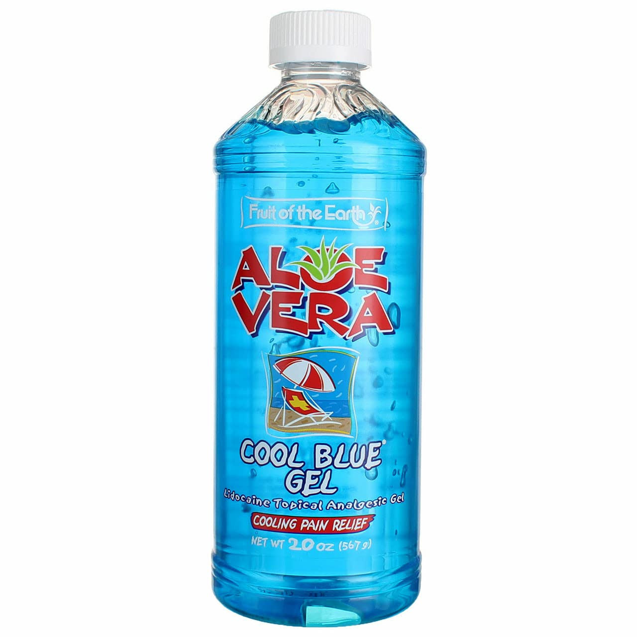 Fruit Of The Earth Aloe Vera Cool Blue Gel Bottle, 20 Oz