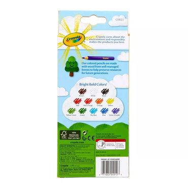 Crayola Colored Non-Toxic Pencils, Long, 12 Ct