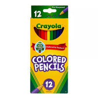 Crayola Colored Non-Toxic Pencils, Long, 12 Ct