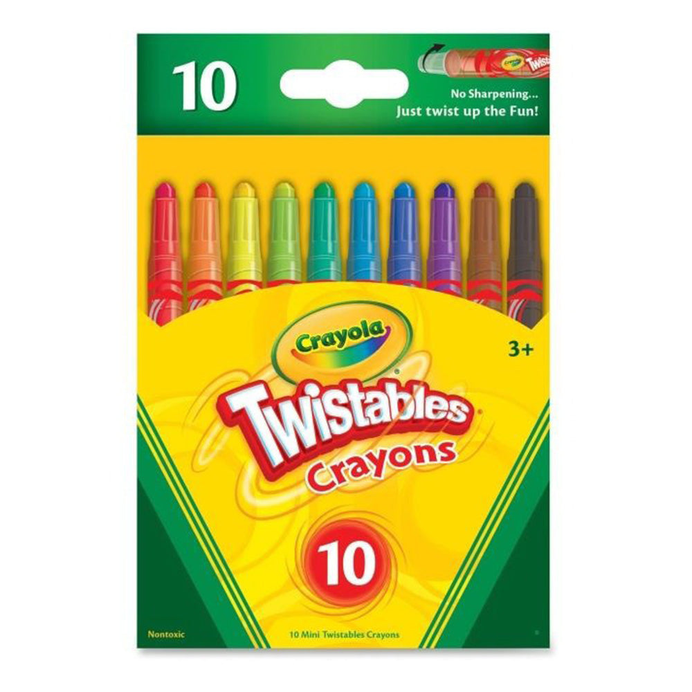 Crayola Twistable Design No Sharpening Mini Twist Crayons 10Ea