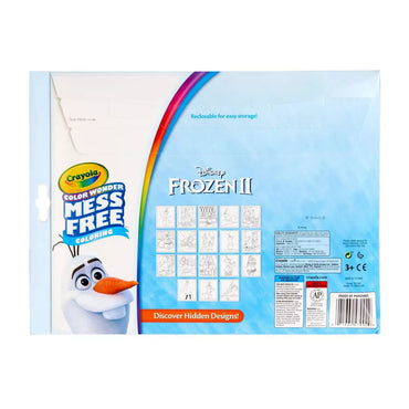 Crayola Color Wonder Mess Free Frozen2 Coloring Pages, 18 Pages 5 Markers, 1 Ea