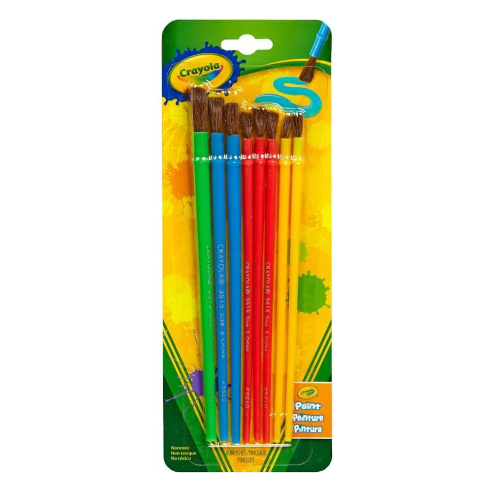 Crayola Assorted Brushes Art and Craft Brush Set 8Ea