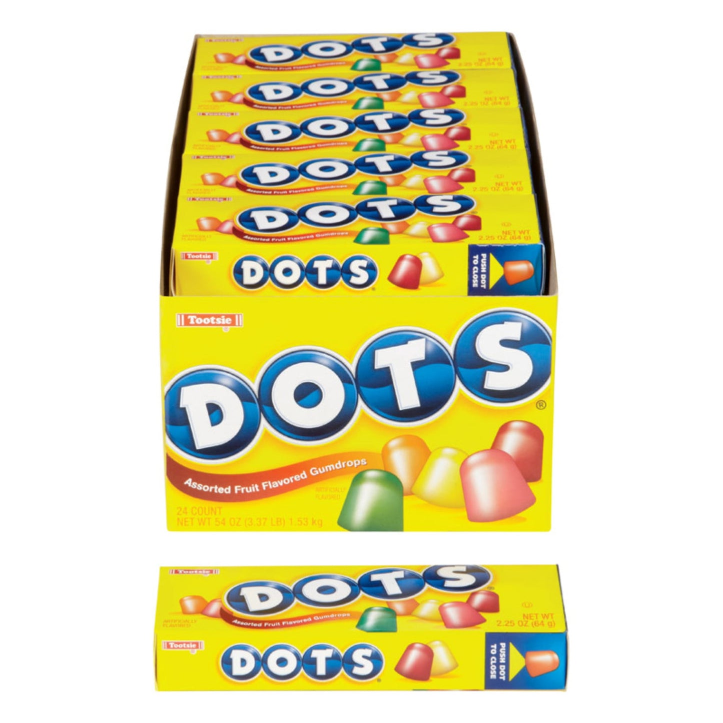 Tootsie Roll, Dots Original Candy, 2.5 Oz, 24 Count