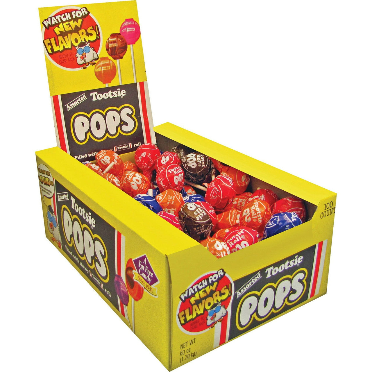 Tootsie Roll Lollipops - 100 Pops/Box