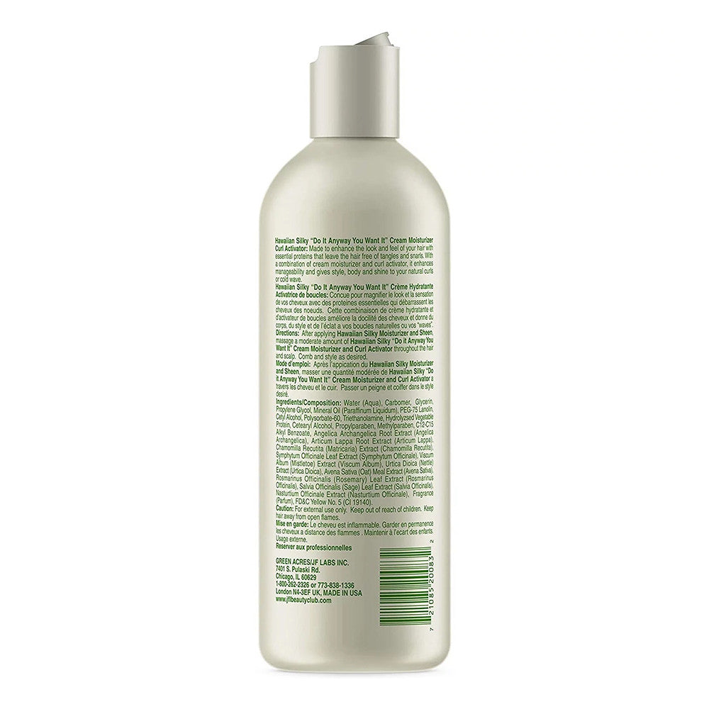 Hawaiian Silky Do Any Way You Want It Cream Moisturizer Curl Activator, 16 Oz