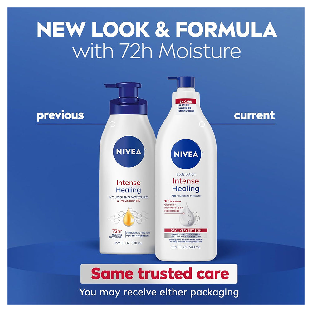 Nivea Intense Healing Body Lotion for Dry Skin, 16.9 Oz