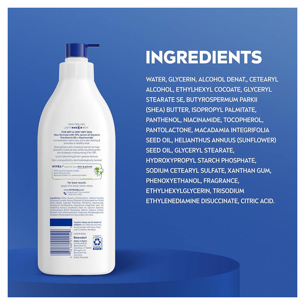 Nivea Intense Healing Body Lotion for Dry Skin, 16.9 Oz