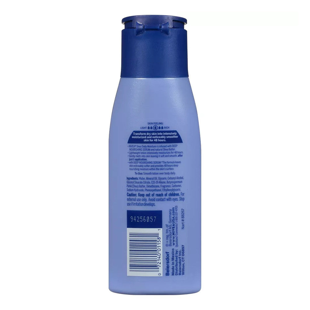 Nivea Shea Nourish Dry Skin Body Lotion With Shea Butter, 2.5 Oz
