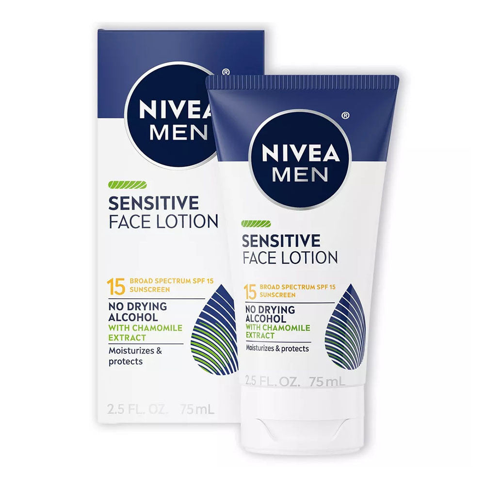 Nivea Men Sensitive Protective Lotion with Spf 15, 2.5 Oz