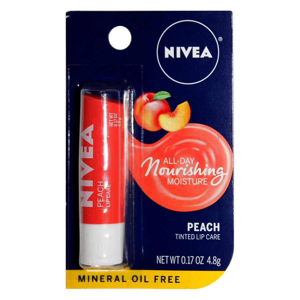 Nivea Lip Care Tinted with Peach 0.17Oz (4.8g)