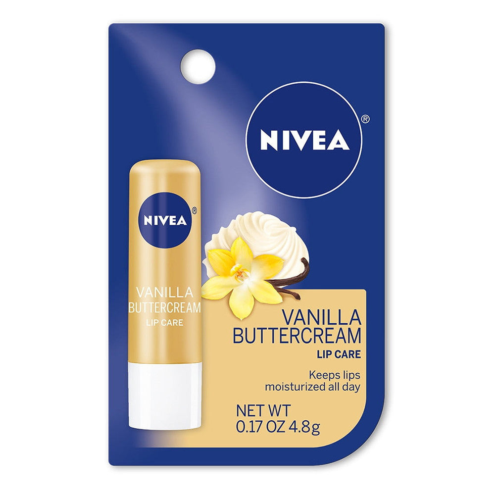 Nivea Lip Care Vanilla Butter Cream, 0.17 Oz