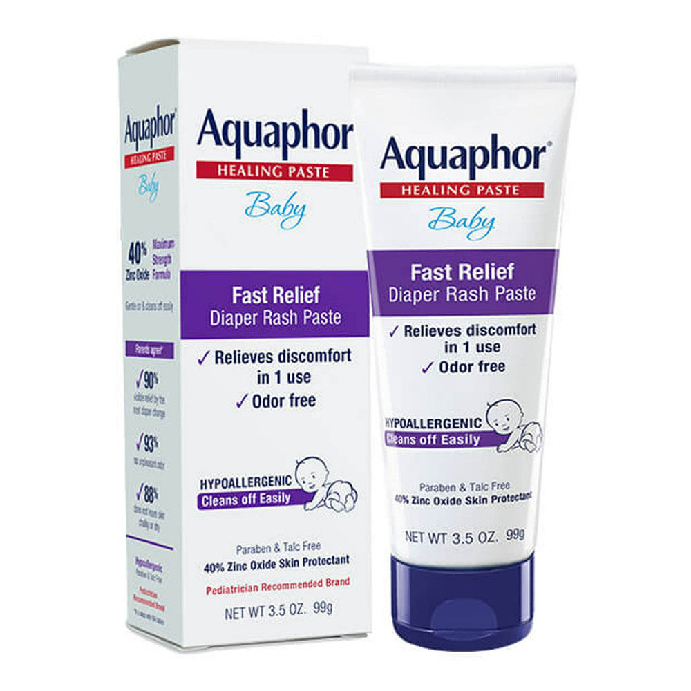 Aquaphor Baby Diaper Rash Paste with 40% Zinc Oxide, 3.5 Oz