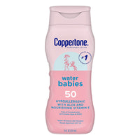 Coppertone Water Babies Sunscreen Lotion SPF 50, Water Resistant, 8 Oz