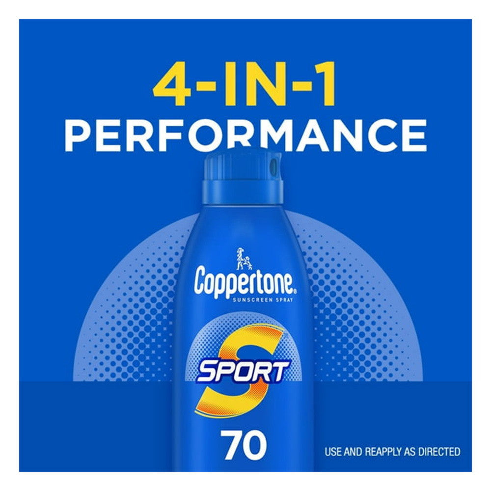 Coppertone Sport Sunscreen Spray, Spf 70 Spray Sunscreen, 5.5 Oz