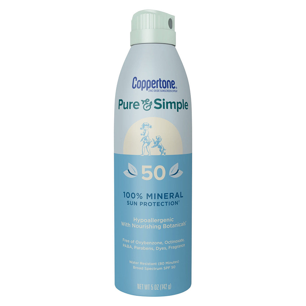 Coppertone Sport SPF 50 Water Resistant Sunscreen Spray, 5 Oz