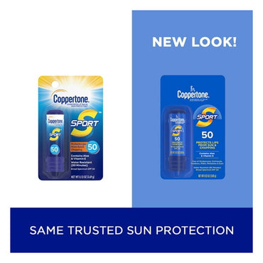 Coppertone Sport Spf 50 Sunscreen Lip Balm, Lip Sunscreen, Lip Balm With Spf, 0.13 Oz