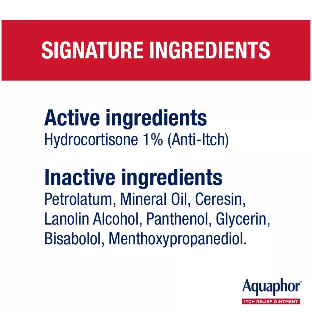Aquaphor Itch Relief Ointment, 1% Hydrocortisone, 1 Oz