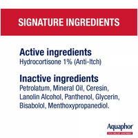 Aquaphor Itch Relief Ointment, 1% Hydrocortisone, 1 Oz