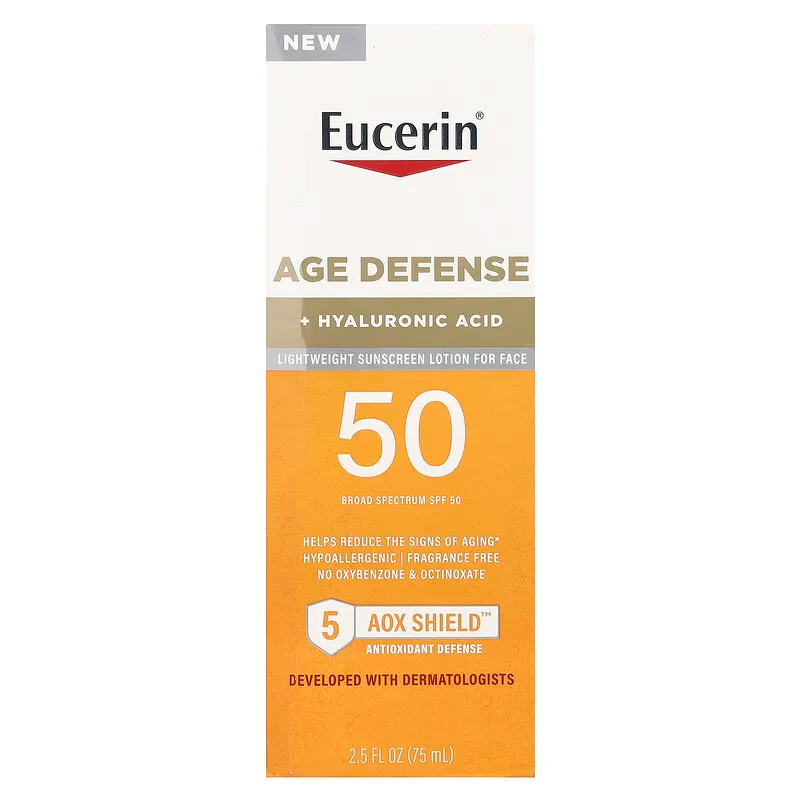 Eucerin Age Defense SPF 50 Face Sunscreen Lotion, 2.5 Oz