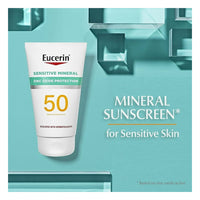 Eucerin Sensitive Mineral Broad Spectrum Lightweight Sunscreen Lotion, Spf 50, 4 Oz