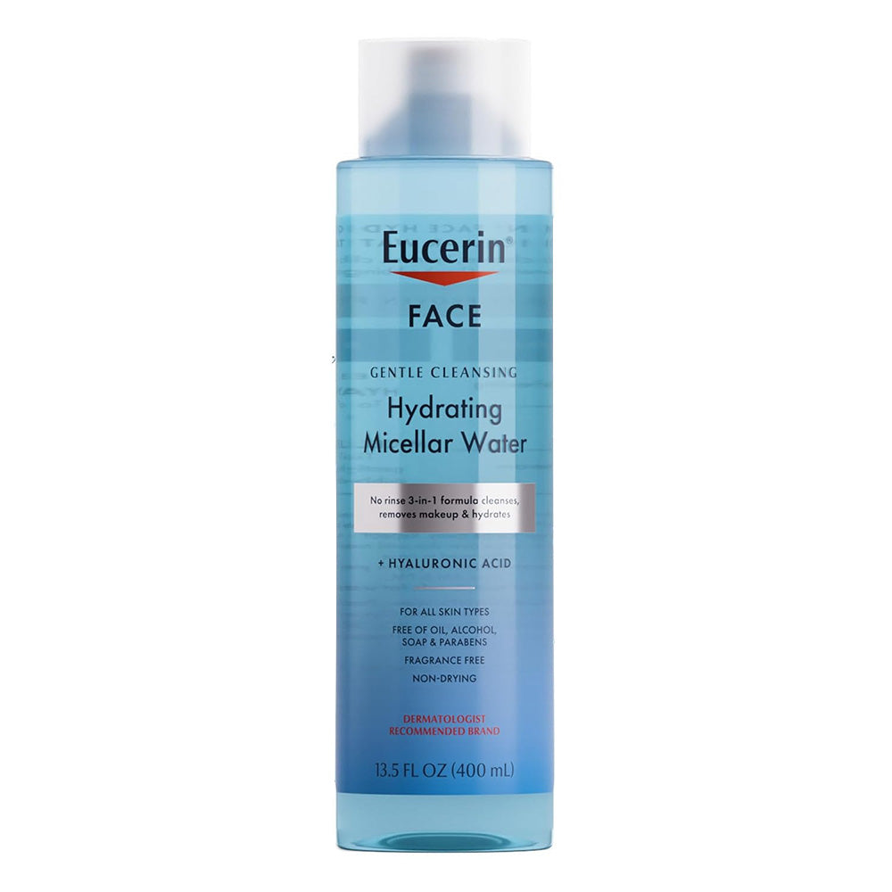 Eucerin Face Hydrating Micellar Water for Makeup Removal Hydration and Refreshing Skin 13.5Oz (400ml)