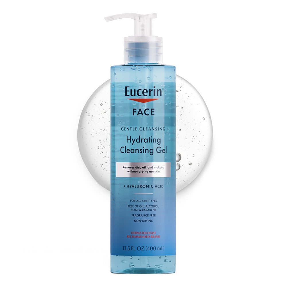 Eucerin Face Hydrating Cleansing Gel for Soft Refreshed and Hydrated Skin 13.5Oz (400ml)