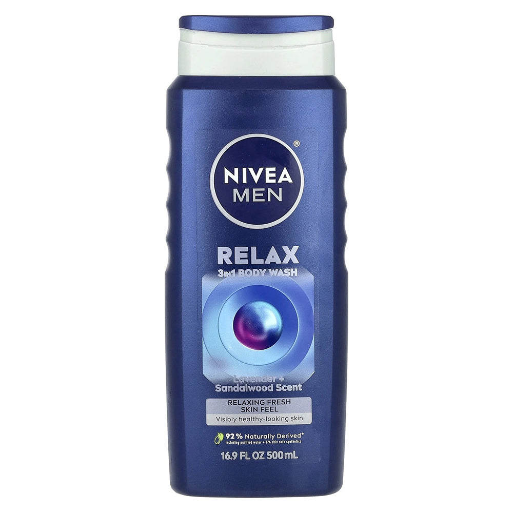 Nivea Men Body Wash 3 In 1 with Lavender and Sandalwood 16.9Oz (500ml)