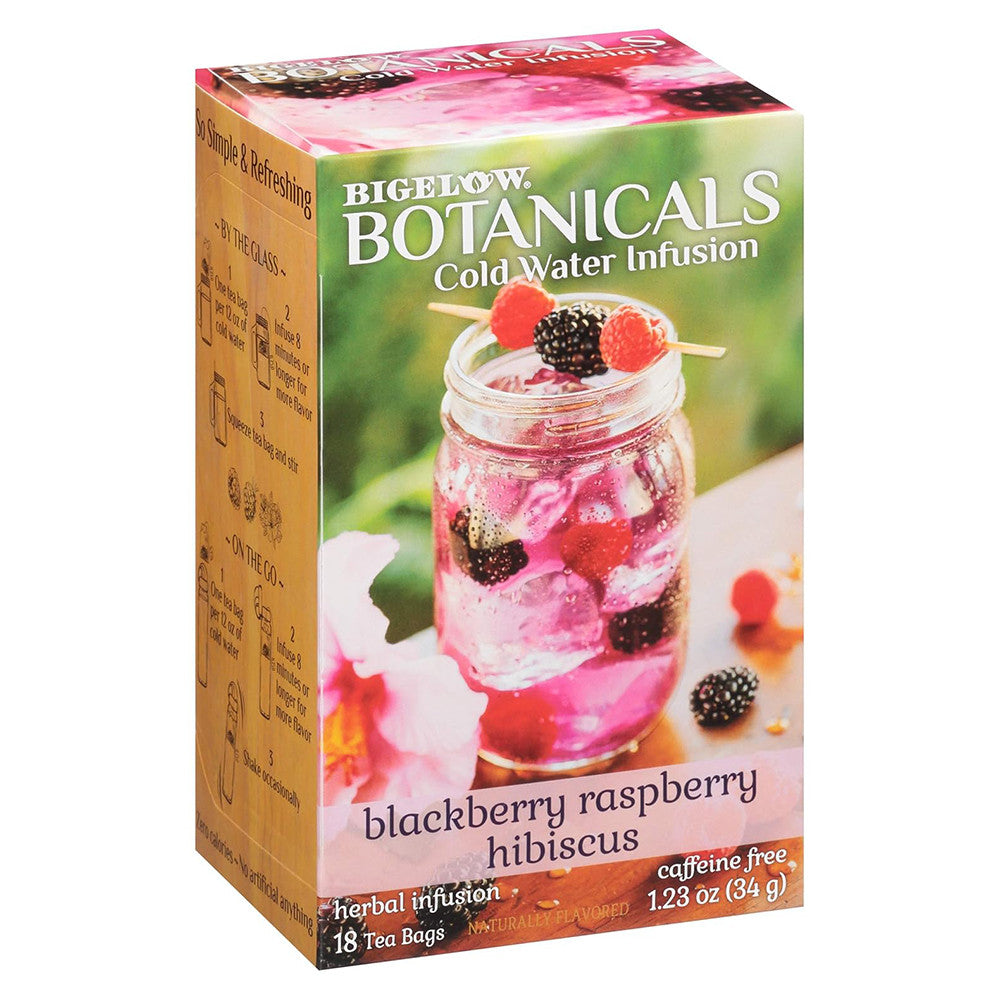 Bigelow Botanicals Cold Water Infusion, Blackberry Raspberry Hibiscus Tea Bags, 18 Ea