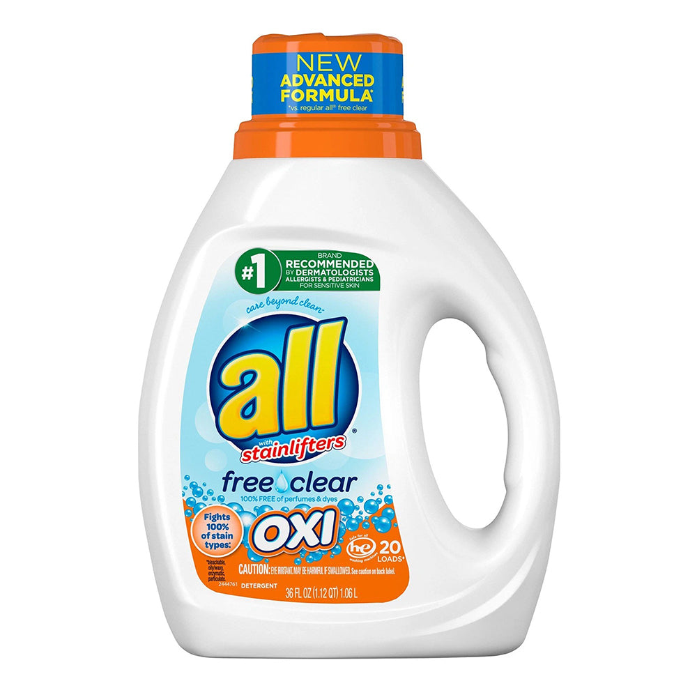 All Ultra Free and Clear Laundry Detergent for Sensitive Skin 36Oz (1.06L)