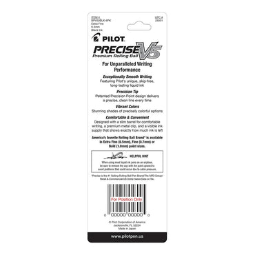 Pilot Precise V5 Premium Rolling Ball Extra Fine Point Pens, Black Ink, 2 Ea