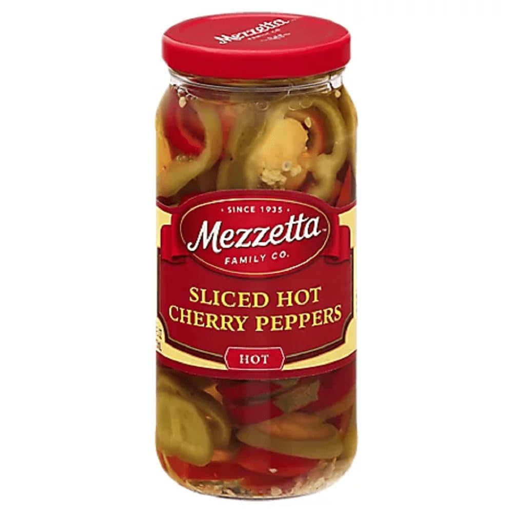 Mezzetta Hot Cherry Peppers Sliced, 16 Oz