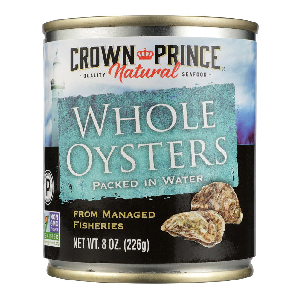 Crown Prince Natural Whole Oysters, 8 Oz